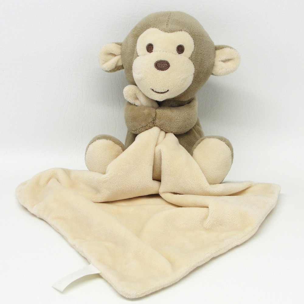 Walgreens Monkey Lovey Plush Brown and Beige Security Blanket Soft 2019